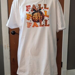 White Fall Graphic T-shirt